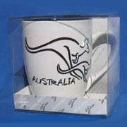 Mug - Brush Art Kangaroo White